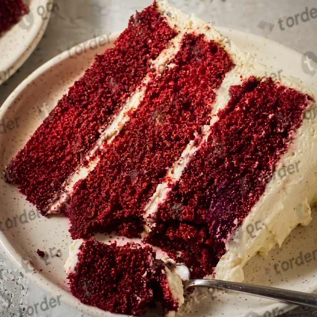 Red Velvet Cake Slice.