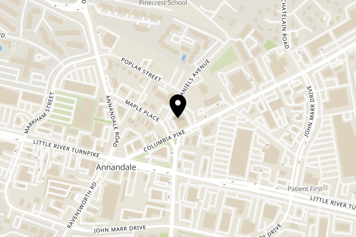 Map showing the location of 1943 Classic on 7220 Columbia Pike a in Annandale